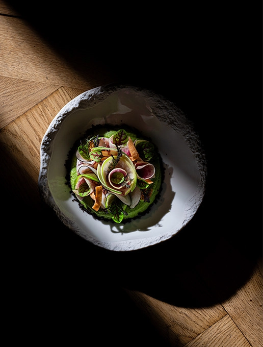 A refreshing appetizer served for Father’s Day at Dans le Noir ? restaurant