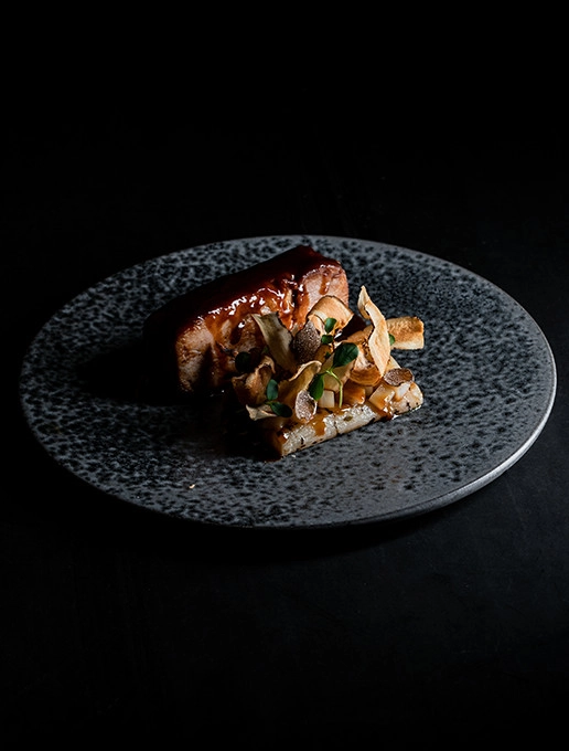 A festive gourmet dish to celebrate Christmas at Dans le Noir ? restaurant