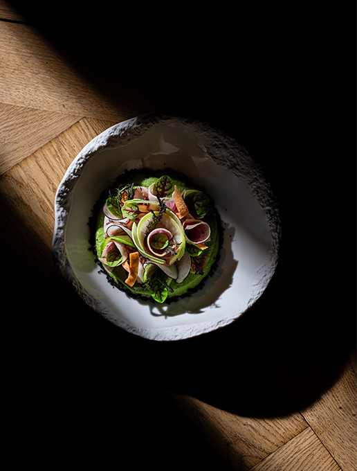 A refreshing appetizer served for Father’s Day at Dans le Noir ? restaurant