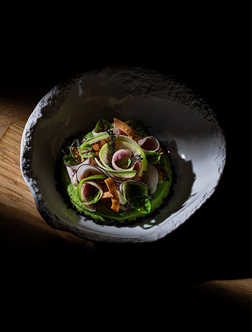 Exquisite dish served at Dans le Noir ? restaurant